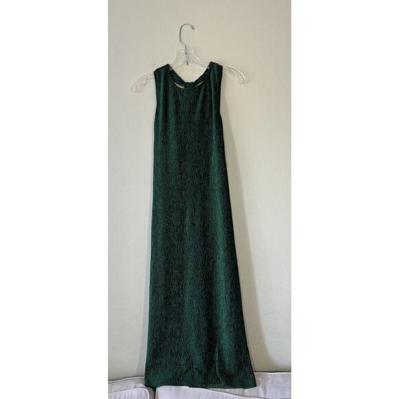 Maeve Dresses & Skirts - Maeve Medium Adrienne Crinkled Green Velvet Dress MIDI Twist Back Anthropologie